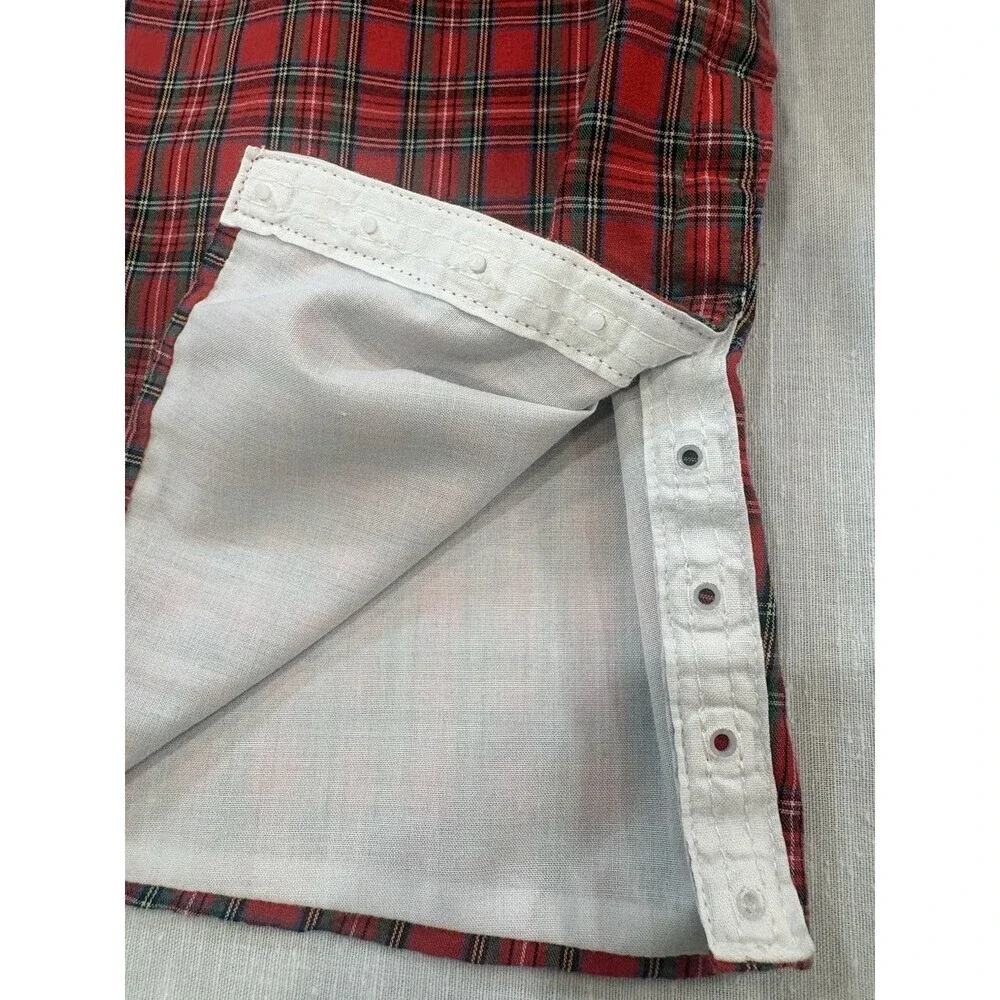 Anavini Red Plaid Hand Smocked Longall  Size 3